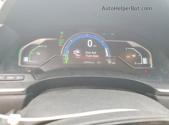 JHMZC5F1XJC002073 2018 HONDA CLARITY Silver Вид щитка приладів