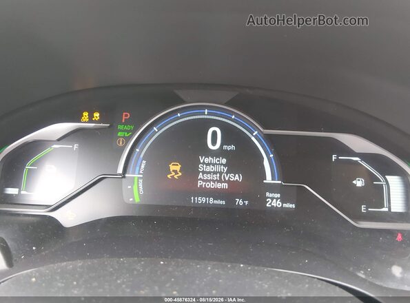 JHMZC5F1XJC007192 2018 HONDA CLARITY Silver Հետևի նստատեղերի տեսք