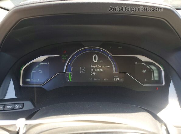 JHMZC5F1XJC019102 2018 HONDA CLARITY Green Вид щитка приладів