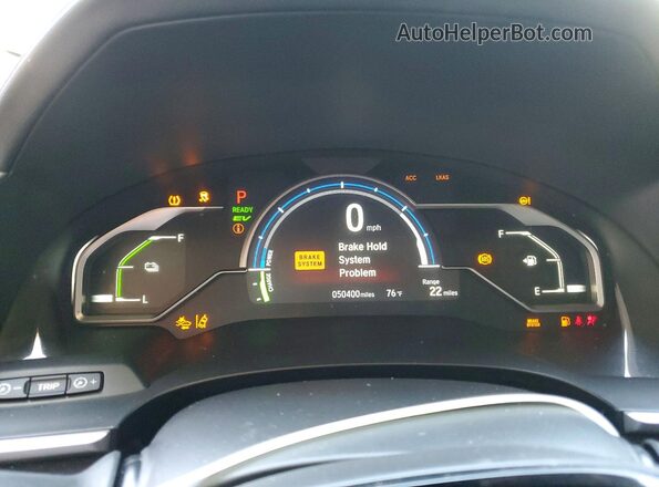 JHMZC5F30MC002007 2021 HONDA CLARITY Silver Instrument cluster view