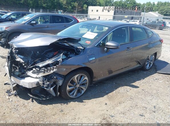 JHMZC5F36JC004498 2018 HONDA CLARITY Gray წინა მარცხენა ხედი სამი მეოთხედიდან