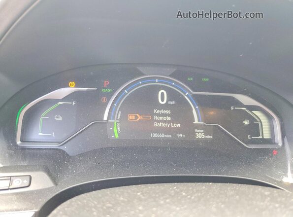 JHMZC5F38JC013106 2018 HONDA CLARITY Gray Instrument cluster view
