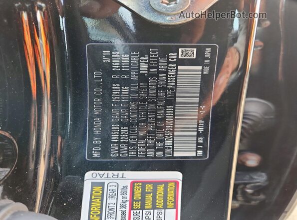JHMZC5F39JC009999 2018 HONDA CLARITY Black Շարժիչի բաժամունքի տեսք
