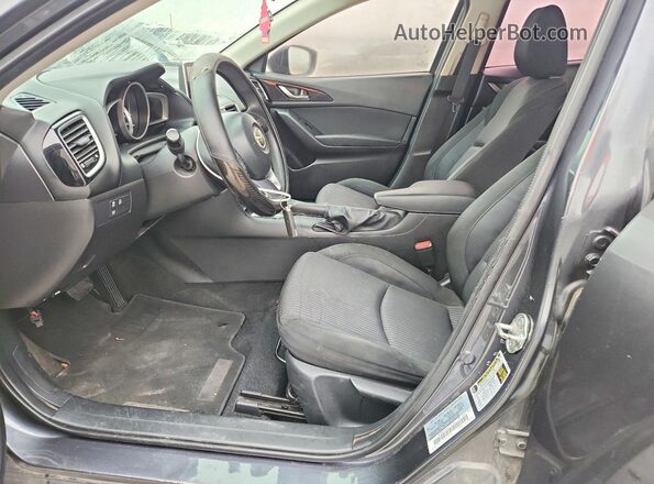JM1BM1K79G1281748 2016 MAZDA 3 Gray Вид салону спереду