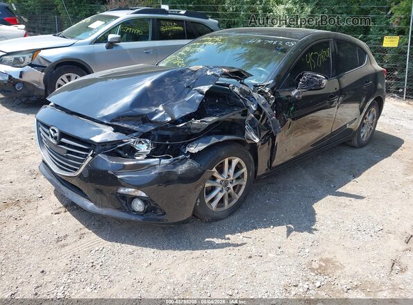 JM1BM1M79G1337765 2016 MAZDA 3 Black Առջևի ձախ երեք քառորդ տեսարան