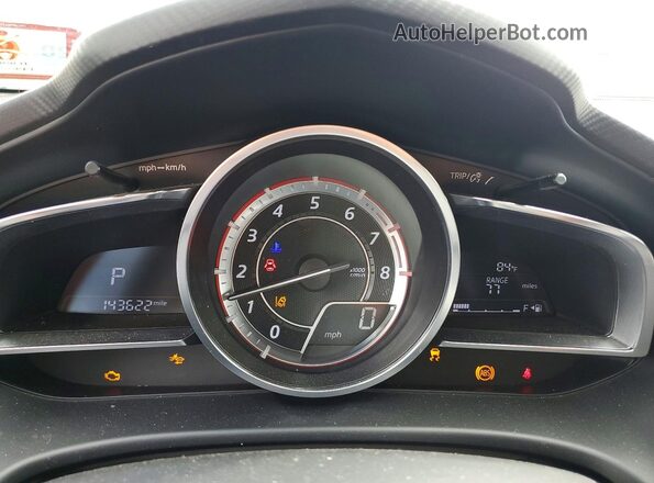 JM1BM1N32G1355018 2016 MAZDA 3 Blue Вид щитка приладів