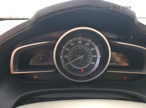 JM1BM1U73G1296064 2016 MAZDA 3 White Instrument cluster view