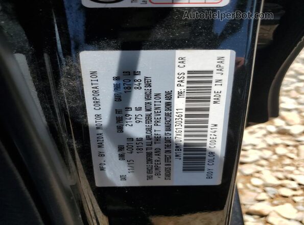 JM1BM1U7XG1303611 2016 MAZDA 3 Black Вид підкапотного простору