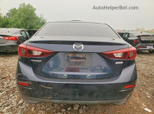 JM1BM1V74G1292880 2016 MAZDA 3 Blue უკანა ხედი