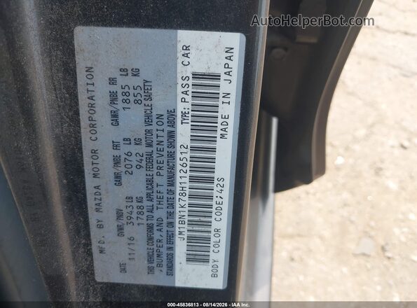 JM1BN1K78H1126512 2017 MAZDA 3 Gray Շարժիչի բաժամունքի տեսք