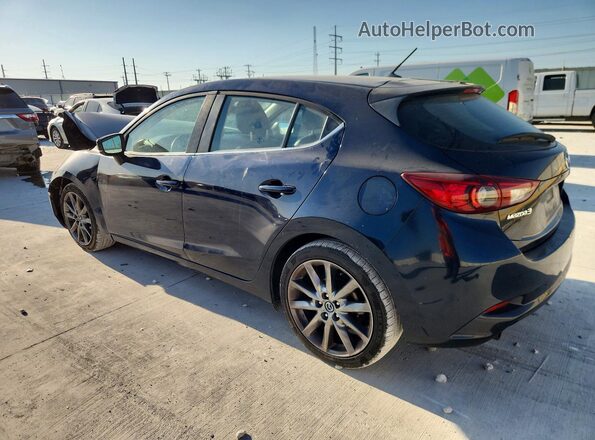JM1BN1L39J1160346 2018 MAZDA 3 Синий Задняя левая четверть