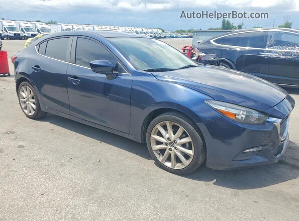 JM1BN1V77H1108319 2017 MAZDA 3 Синий Передняя правая четверть