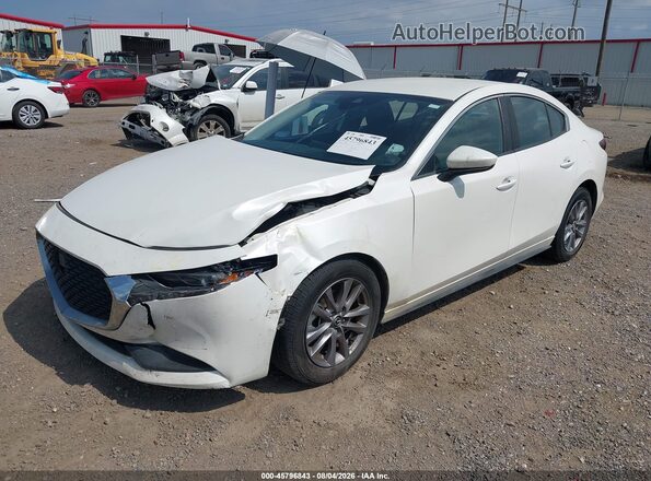 JM1BPAAL1M1343676 2021 MAZDA 3 White წინა მარცხენა ხედი სამი მეოთხედიდან