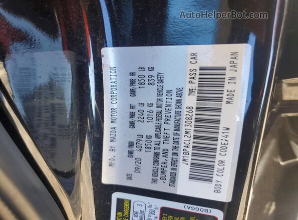 JM1BPACL2M1308268 2021 MAZDA 3 Black Widok komory silnika