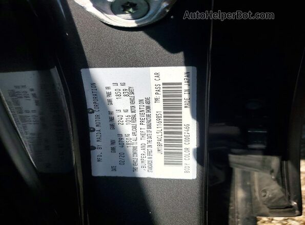 JM1BPACL5L1169851 2020 MAZDA 3 Charcoal Widok komory silnika