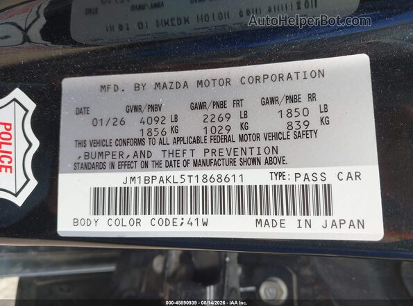 JM1BPAKL5T1868611 2026 MAZDA 3 Black ძრავის განყოფილების ხედი