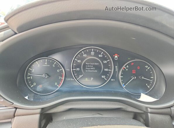 JM1BPAKM6R1716337 2024 MAZDA 3 Black ხელსაწყოთა პანელის ხედი