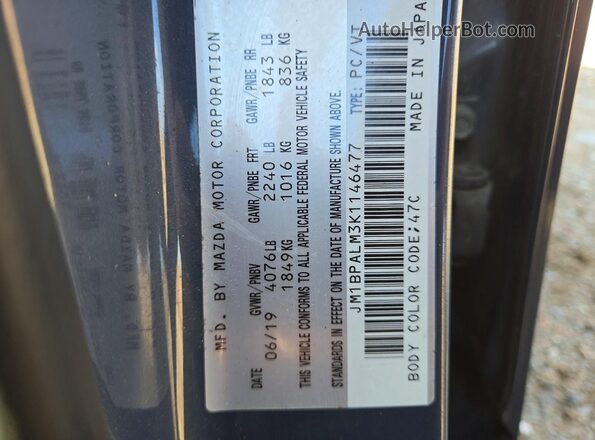 JM1BPALM3K1146477 2019 MAZDA 3 Gray Widok komory silnika