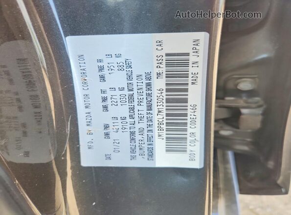JM1BPBCL7M1330546 2021 MAZDA 3 Gray Engine compartment view