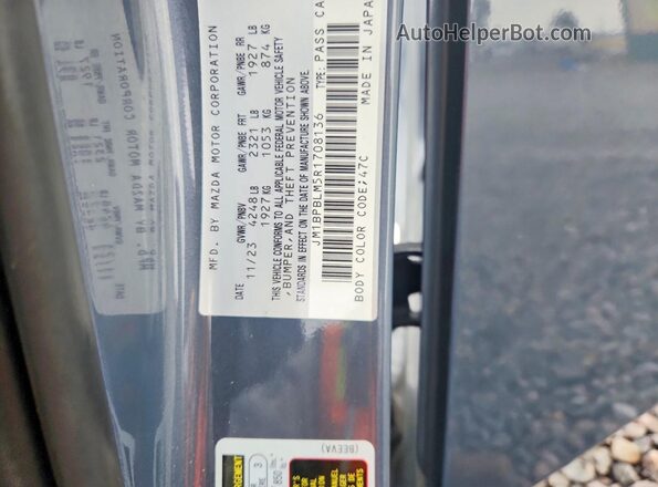 JM1BPBLM5R1708136 2024 MAZDA 3 Gray Engine compartment view