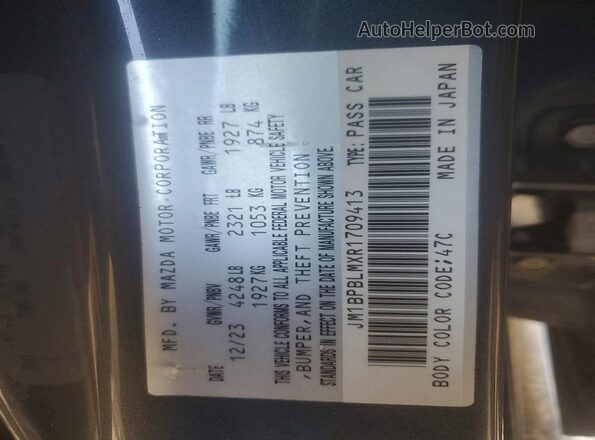 JM1BPBLMXR1709413 2024 MAZDA 3 Gray Widok komory silnika