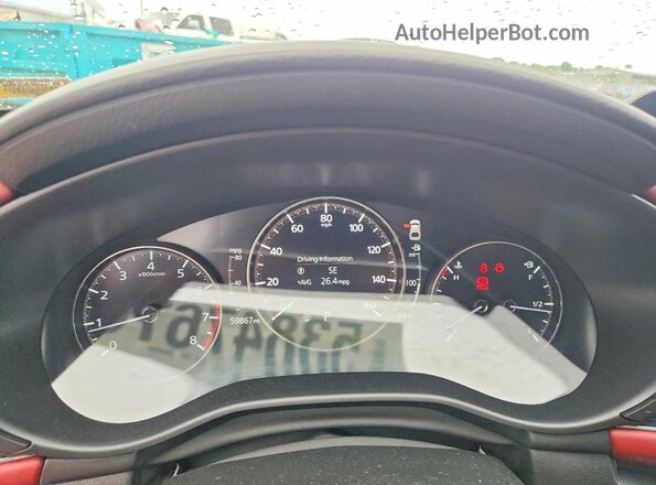 JM1BPBML2M1301034 2021 MAZDA 3 Gray Vista del cuadro de instrumentos