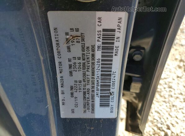 JM1BPBNM3K1124286 2019 MAZDA 3 Blue Вид підкапотного простору