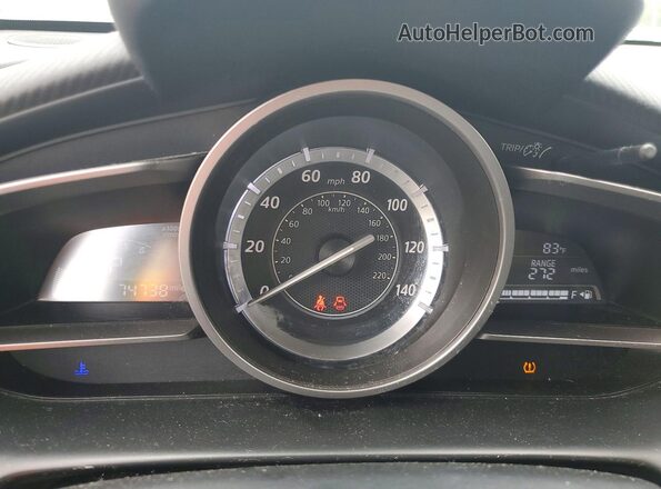 JM1DKBC75G0108687 2016 MAZDA CX-3 White Instrument cluster view