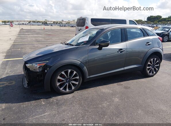 JM1DKDC78K1458989 2019 MAZDA CX-3 Gray Vista tres cuartos delantera izquierda