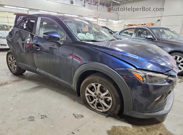 JM1DKFB71M1503304 2021 MAZDA CX-3 Blue Передня права чверть