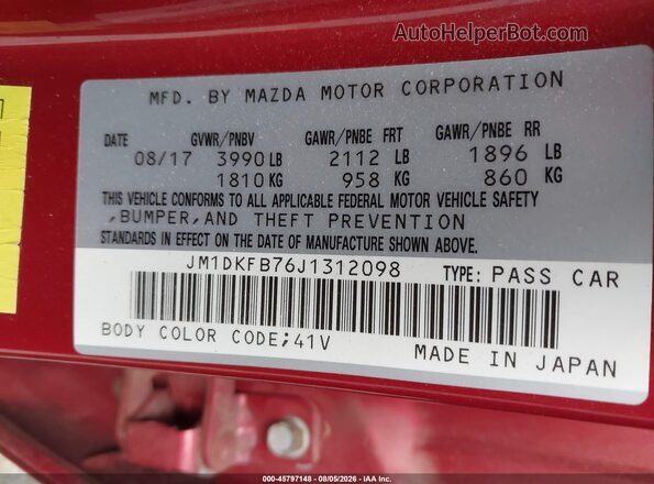 JM1DKFB76J1312098 2018 MAZDA CX-3 Red ძრავის განყოფილების ხედი