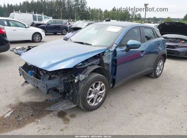 JM1DKFB78M1514056 2021 MAZDA CX-3 Blue Przód lewy