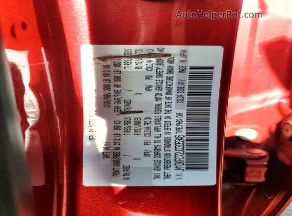 JM1DKFC72J0305346 2018 MAZDA CX-3 Red ძრავის განყოფილების ხედი