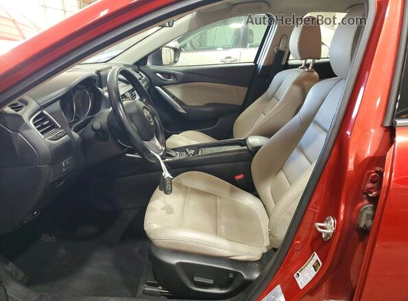 JM1GJ1V5XG1452726 2016 MAZDA 6 Red Widok wnętrza z przodu