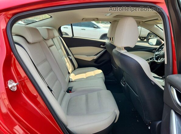 JM1GJ1W50G1409267 2016 MAZDA 6 Red Rear seats view