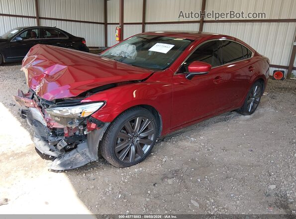 JM1GL1TY1K1501330 2019 MAZDA 6 Red Vista tres cuartos delantera izquierda
