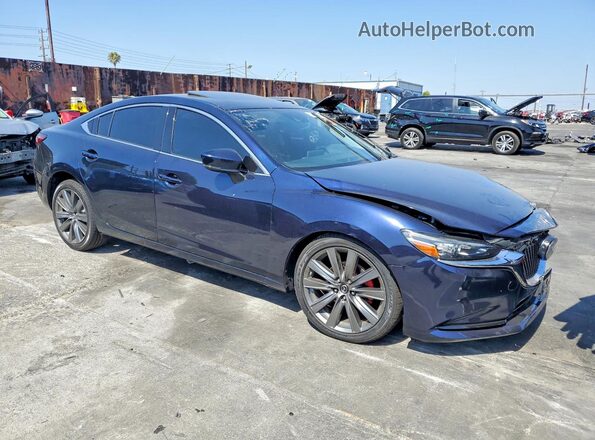 JM1GL1TY5J1318267 2018 MAZDA 6 Синий Передняя правая четверть