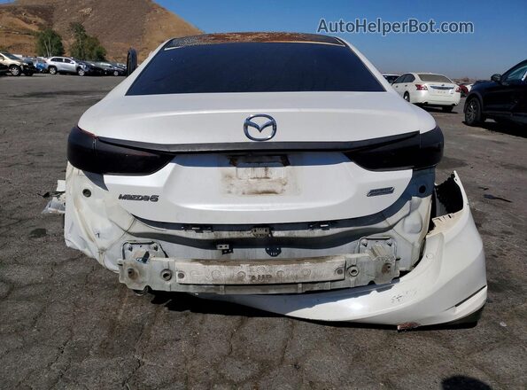 JM1GL1U55H1106015 2017 MAZDA 6 White უკანა ხედი