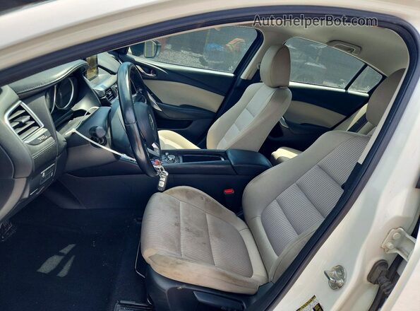 JM1GL1U56H1125382 2017 MAZDA 6 White Սալոնի դիմացի տեսք