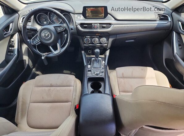 JM1GL1U56H1125382 2017 MAZDA 6 White Առջևի վահանակի տեսք