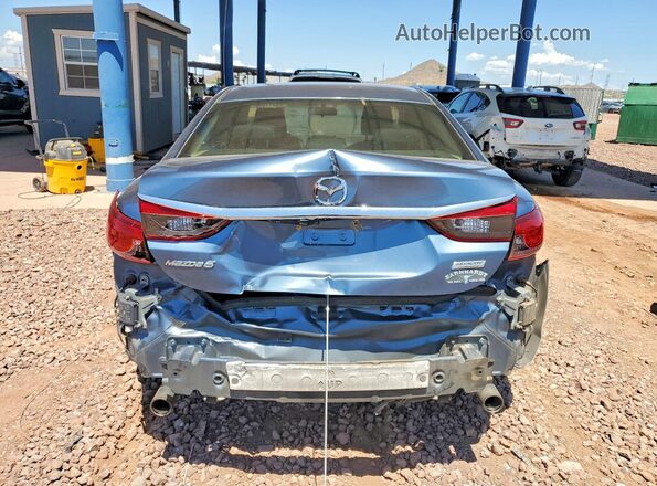 JM1GL1U57H1147181 2017 MAZDA 6 Blue უკანა ხედი