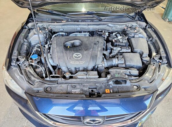 JM1GL1U57H1152817 2017 MAZDA 6 Синий Вид задней части салона