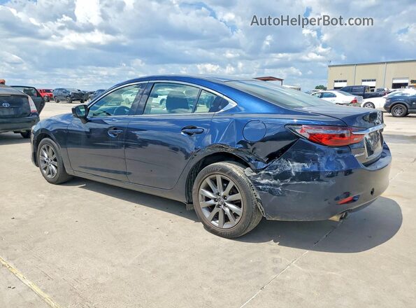 JM1GL1UM6J1334571 2018 MAZDA 6 Синий Задняя левая четверть