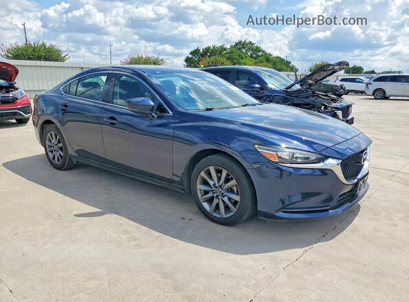 JM1GL1UM6J1334571 2018 MAZDA 6 Синий Передняя правая четверть