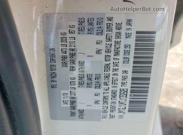 JM1GL1UM7J1332926 2018 MAZDA 6 White Вид підкапотного простору