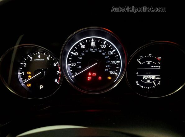JM1GL1UMXJ1320561 2018 MAZDA 6 Silver Instrument cluster view