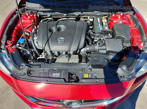 JM1GL1V54H1143278 2017 MAZDA 6 Red Вид задньої частини салону