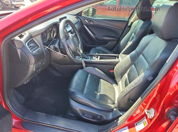 JM1GL1V54H1143278 2017 MAZDA 6 Red Вид салону спереду