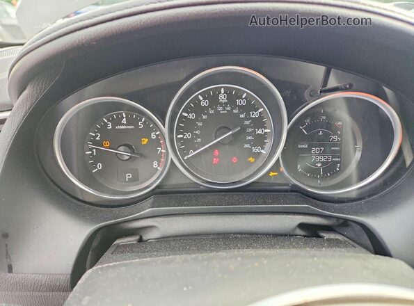 JM1GL1V56H1133626 2017 MAZDA 6 Gray Widok zestawu wskaźników