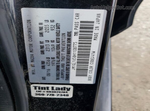 JM1GL1V58H1108775 2017 MAZDA 6 Black Вид підкапотного простору